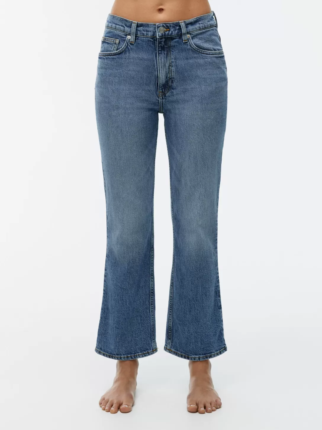 ARKET FERN CROPPED Utsvängda Stretchjeans- Jeans