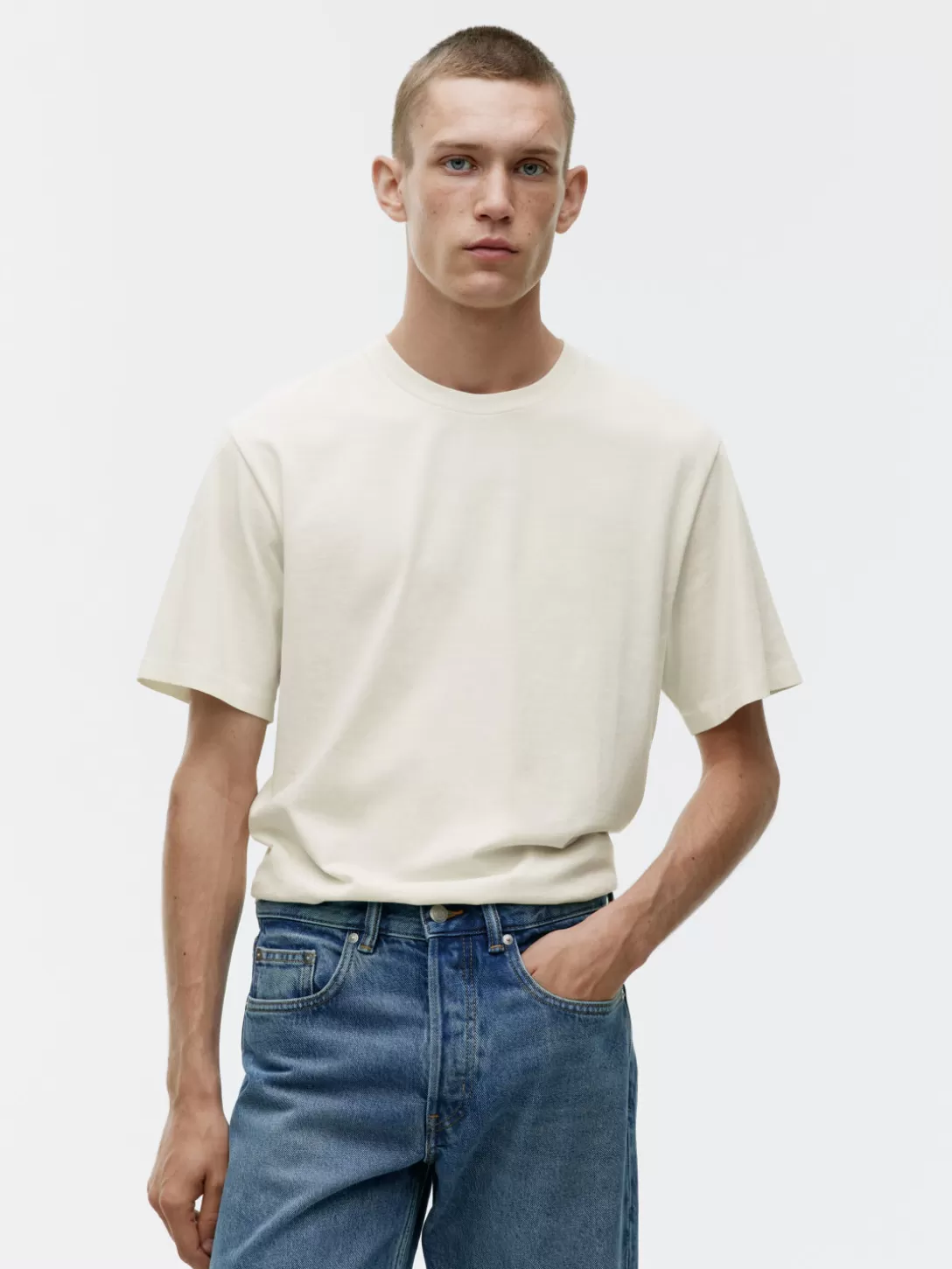 ARKET T-shirt I Bomullstrikå- T-Shirts